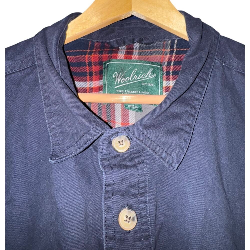 Woolrich Flannel Lined Button Up Shirt Shacket‎ Men's XL Plaid Utility Workwear